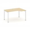 Style Project Стол рабочий эргоном. SN-5P.SPA-002(R) Акация Лорка/Металл Белый 1580*600/980*750