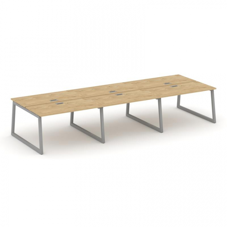 Style Project Рабочая станция 2-х сторон. SN-5T1.DRS-084 Тиквуд Светлый/Металл Серый/Заглушка Пласти