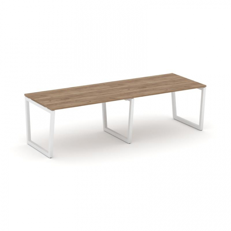 Style Project Стол переговорный SN-5T2.SPRG-011.3 Дуб Табак/Металл Белый 1960*980*750