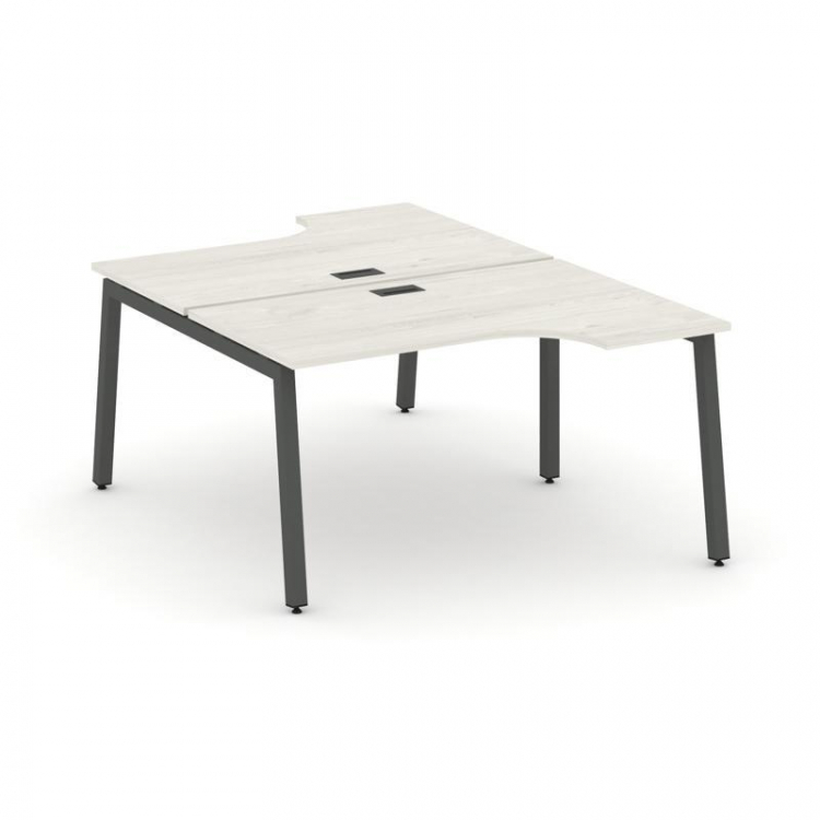 Style Project Рабочая станция эргоном. SN-5A.DRPA-001 Дуб Наварра/Металл Антрацит 1380*1232/1992*750