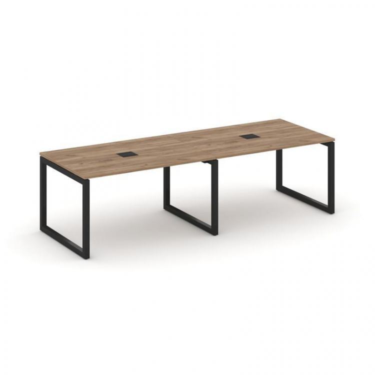 Style Project Стол переговорный SN-5O.SPRG-014 Дуб Табак/Металл Черный 3160*980*750