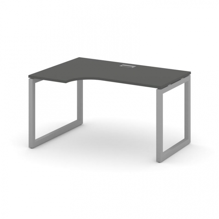 Style Project Стол рабочий эргоном. SN-5O.SPA-021(L) Антрацит/Металл Серый 1380*800/980*750