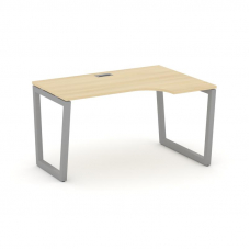 Style Project Стол рабочий эргоном. SN-5T2.SPA-012(R) Акация Лорка/Металл Серый/Заглушка Пластик Сер