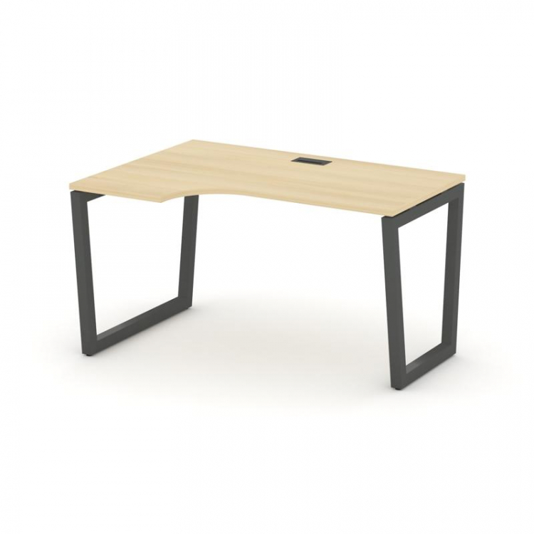 Style Project Стол рабочий эргоном. SN-5T2.SPA-012(L) Акация Лорка/Металл Антрацит/Заглушка Пластик