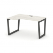 Style Project Стол рабочий эргоном. SN-5T2.SPA-012(L) Дуб Наварра/Металл Антрацит/Черный Пластик 158