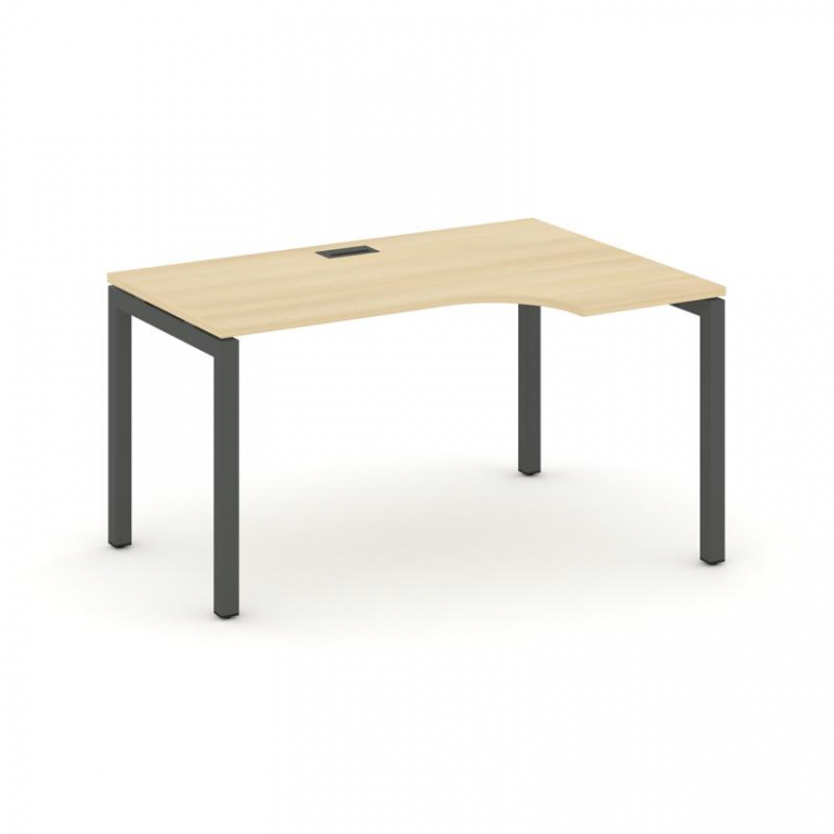 Style Project Стол рабочий эргоном. SN-5P.SPA-001(R) Акация Лорка/Металл Антрацит 1380*600/980*750