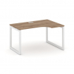 Style Project Стол рабочий эргоном. SN-5O.SPA-022(R) Дуб Табак/Металл Белый 1580*800/980*750