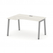 Style Project Стол рабочий эргоном. SN-5A.SPA-011(L) Дуб Наварра/Металл Серый 1380*700/980*750