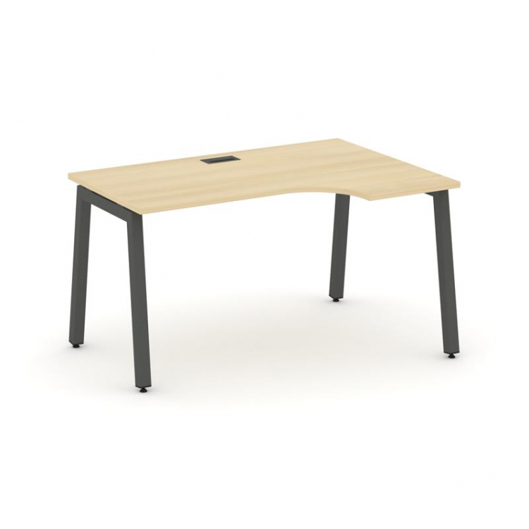 Style Project Стол рабочий эргоном. SN-5A.SPA-011(R) Акация Лорка/Металл Антрацит 1380*700/980*750