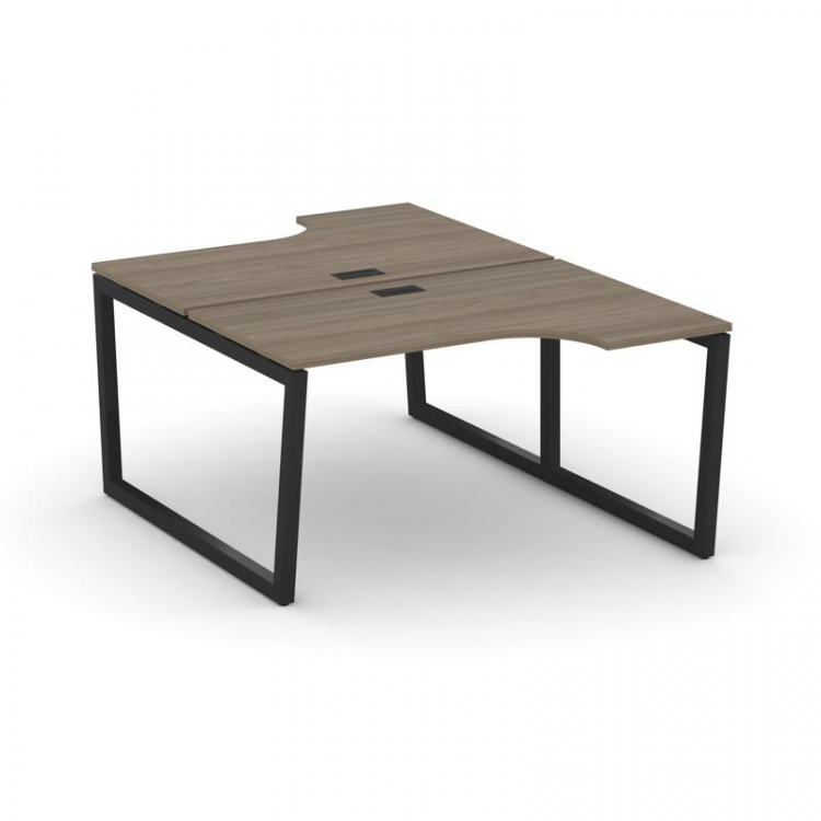 Style Project Рабочая станция эргоном. SN-5T2.DRPA-011 Вяз Благородный/Металл Черный/Заглушка Пласти