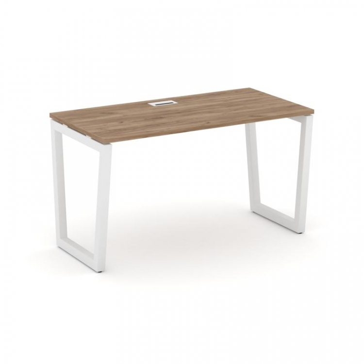 Style Project Стол письменный SN-5T2.SP-005 Дуб Табак/Металл Белый/Заглушка Пластик Белый 1780*600*7