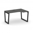 Style Project Стол рабочий эргоном. SN-5T2.SPA-001(R) Антрацит/Металл Черный/Заглушка Пластик Черный