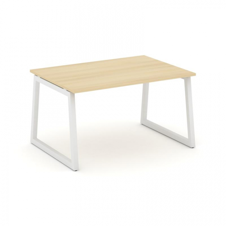 Style Project Стол переговорный SN-5T1.SPRG-003.3 Акация Лорка/Металл Белый 1380*980*750