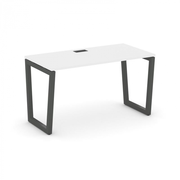 Стайл Проджект Стол письменный SN-5T2.SP-001 Белый/Металл Антрацит/Черный Пластик 980*600*750