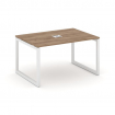 Style Project Стол переговорный SN-5O.SPRG-003 Дуб Табак/Металл Белый 1380*980*750