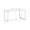 Style Project Стол рабочий эргоном. SN-5T2.SPA-011(R) Белый/Металл Белый/Заглушка Пластик Белый 1380