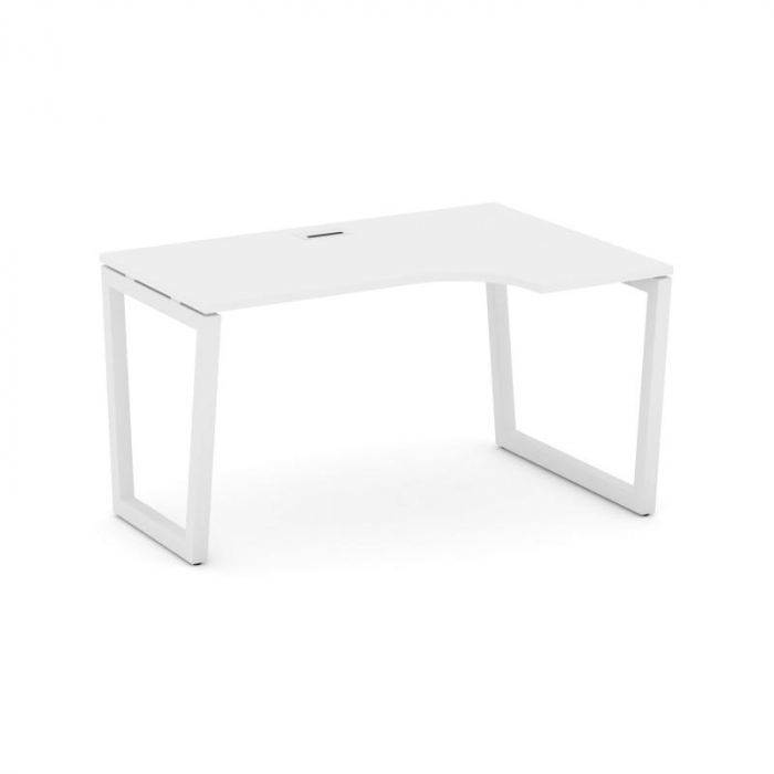 Стайл Проджект Стол рабочий эргоном. SN-5T2.SPA-011(R) Белый/Металл Белый/Заглушка Пластик Белый 138