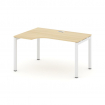 Style Project Стол рабочий эргоном. SN-5P.SPA-011(L) Акация Лорка/Металл Белый 1380*700/980*750