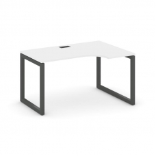 Style Project Стол рабочий эргоном. SN-5O.SPA-011(R) Белый/Металл Антрацит 1380*700/980*750