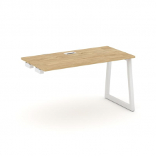 Style Project Стол-приставка к опор. элем. SN-5T1.OPRS-001 Тиквуд Светлый/Металл Белый/Заглушка Плас