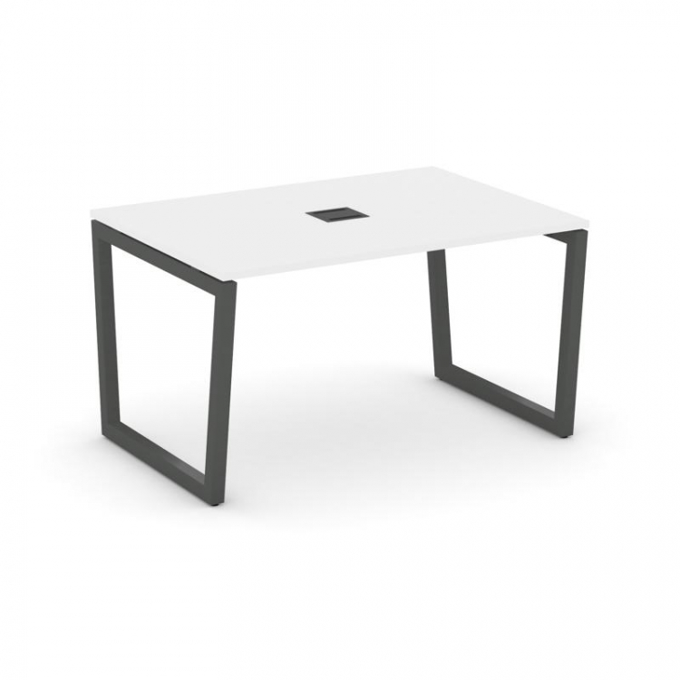 Style Project Стол переговорный SN-5T2.SPRG-003 Белый/Металл Антрацит/Заглушка Металл Антрацит 1380*