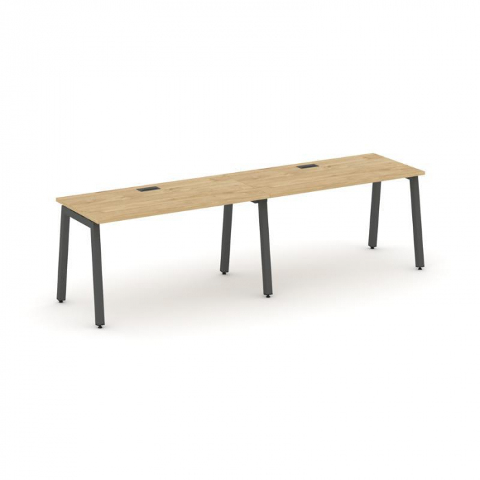 Стайл Проджект Рабочая станция 1 сторон. SN-5A.ORS-003 Тиквуд Светлый/Металл Антрацит 2760*600*750