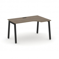 Style Project Стол рабочий эргоном. SN-5A.SPA-002(R) Вяз Благородный/Металл Черный 1580*600/980*750