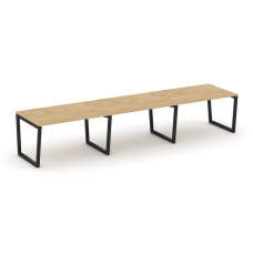 Style Project Стол переговорный SN-5T2.SPRG-022.3 Тиквуд Светлый/Металл Черный 3540*980*750