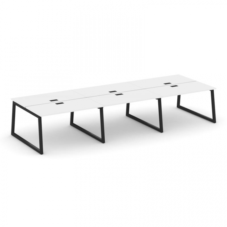 Style Project Рабочая станция 2-х сторон. SN-5T1.DRS-073 Белый/Металл Черный/Заглушка Пластик Черный