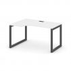 Style Project Стол рабочий эргоном. SN-5O.SPA-002(L) Белый/Металл Антрацит 1580*600/980*750