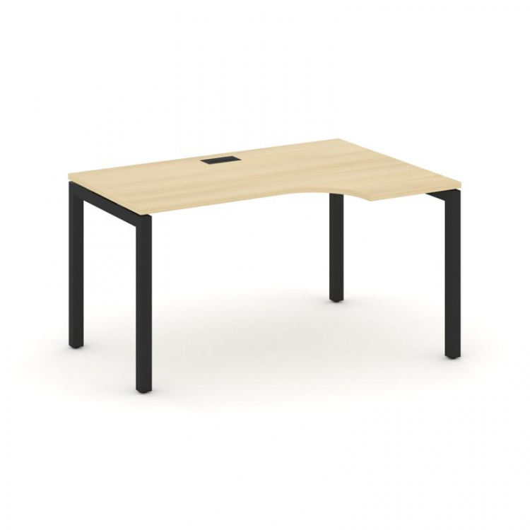 Style Project Стол рабочий эргоном. SN-5P.SPA-021(R) Акация Лорка/Металл Черный 1380*800/980*750