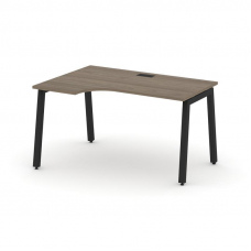 Style Project Стол рабочий эргоном. SN-5A.SPA-022(L) Вяз Благородный/Металл Черный 1580*800/980*750