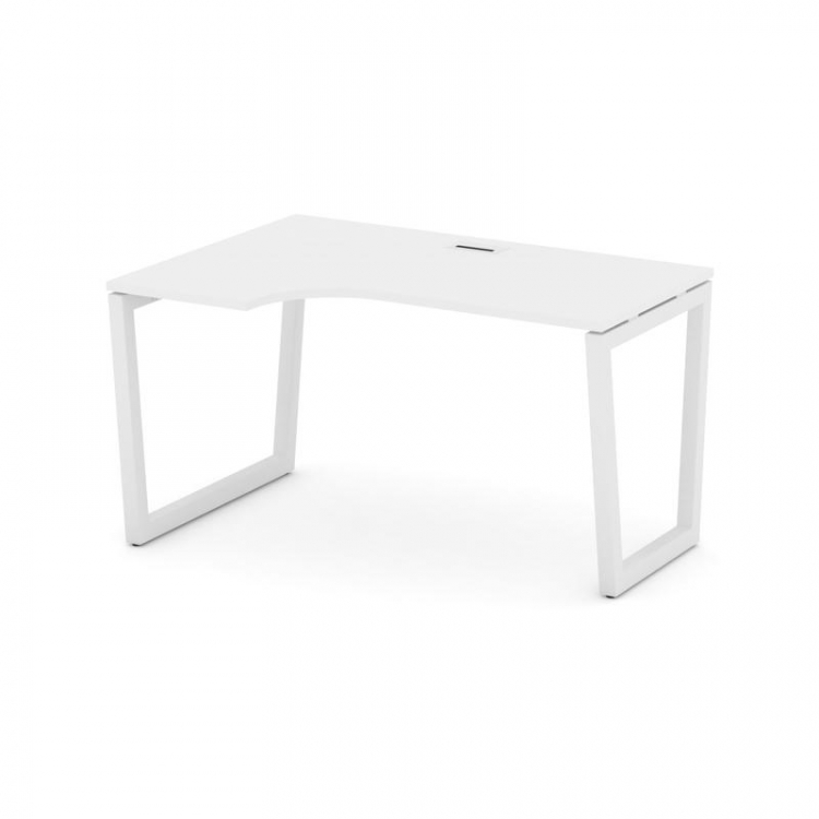 Style Project Стол рабочий эргоном. SN-5T2.SPA-021(L) Белый/Металл Белый/Заглушка Пластик Белый 1380
