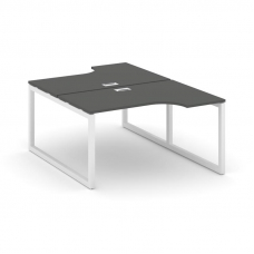 Style Project Рабочая станция эргоном. SN-5O.DRPA-022 Антрацит/Металл Белый 1580*1632/1992*750