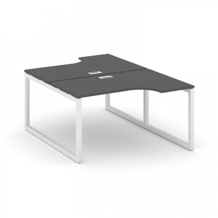 Style Project Рабочая станция эргоном. SN-5O.DRPA-022 Антрацит/Металл Белый 1580*1632/1992*750