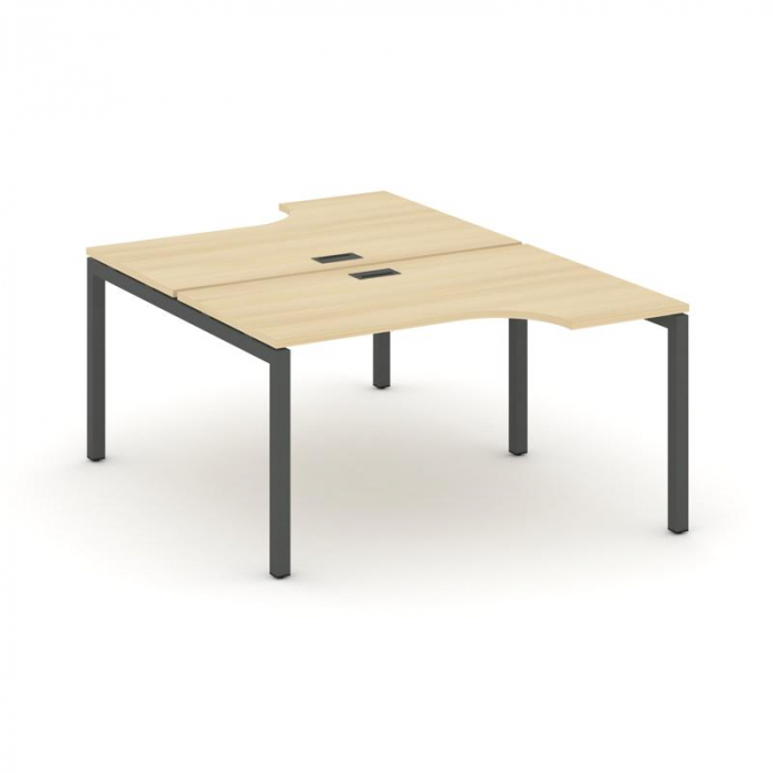 Style Project Рабочая станция эргоном. SN-5P.DRPA-011 Акация Лорка/Металл Антрацит 1380*1432/1992*75