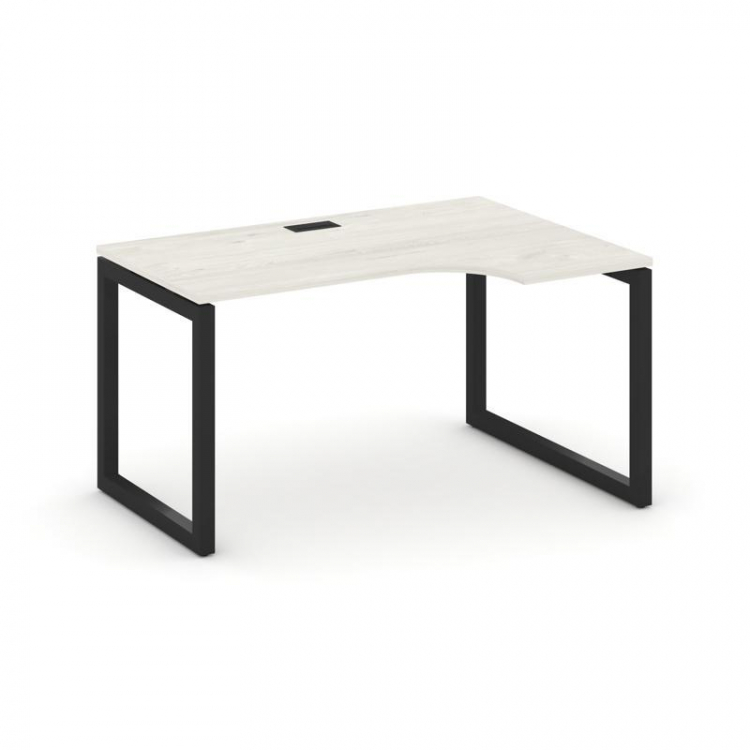 Style Project Стол рабочий эргоном. SN-5O.SPA-001(R) Дуб Наварра/Металл Черный 1380*600/980*750
