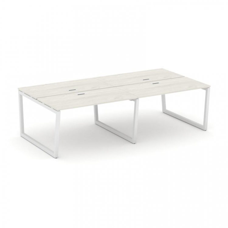 Style Project Рабочая станция 2-х сторон. SN-5T2.DRS-042 Дуб Наварра/Металл Белый/Заглушка Пластик Б