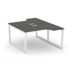 Style Project Рабочая станция эргоном. SN-5T2.DRPA-002 Антрацит/Металл Белый/Заглушка Пластик Белый
