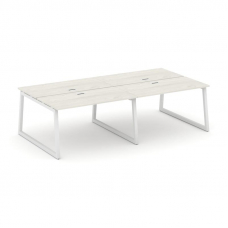 Style Project Рабочая станция 2-х сторон. SN-5T1.DRS-034 Дуб Наварра/Металл Белый/Заглушка Пластик Б