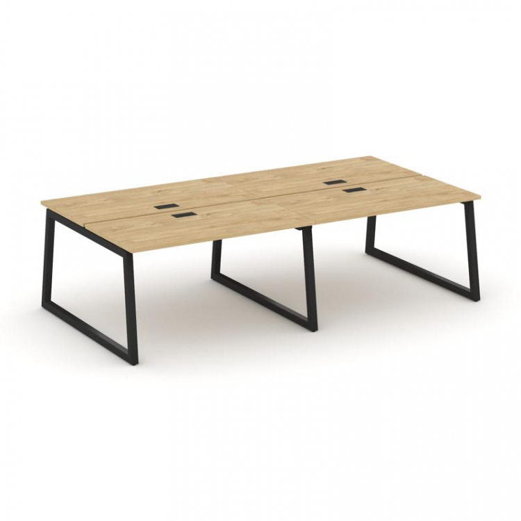 Style Project Рабочая станция 2-х сторон. SN-5T1.DRS-033 Тиквуд Светлый/Металл Черный/Заглушка Пласт