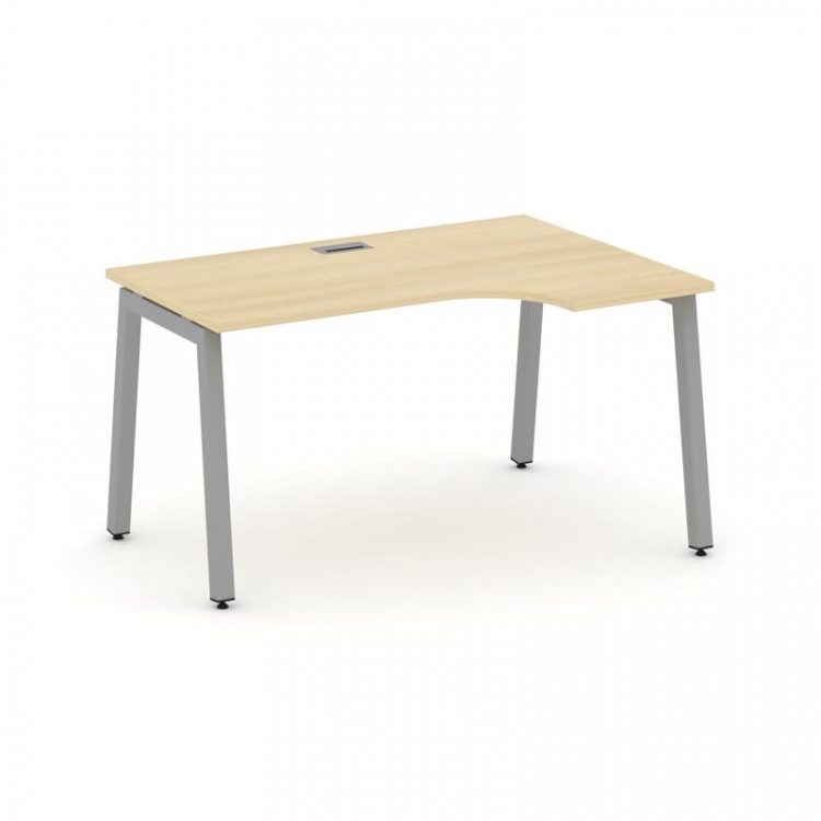Style Project Стол рабочий эргоном. SN-5A.SPA-021(R) Акация Лорка/Металл Серый 1380*800/980*750