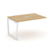 Style Project Проходной наб. элем. перег. стола SN-5T2.NSPRG-001 Тиквуд Светлый/Металл Белый/Заглушк