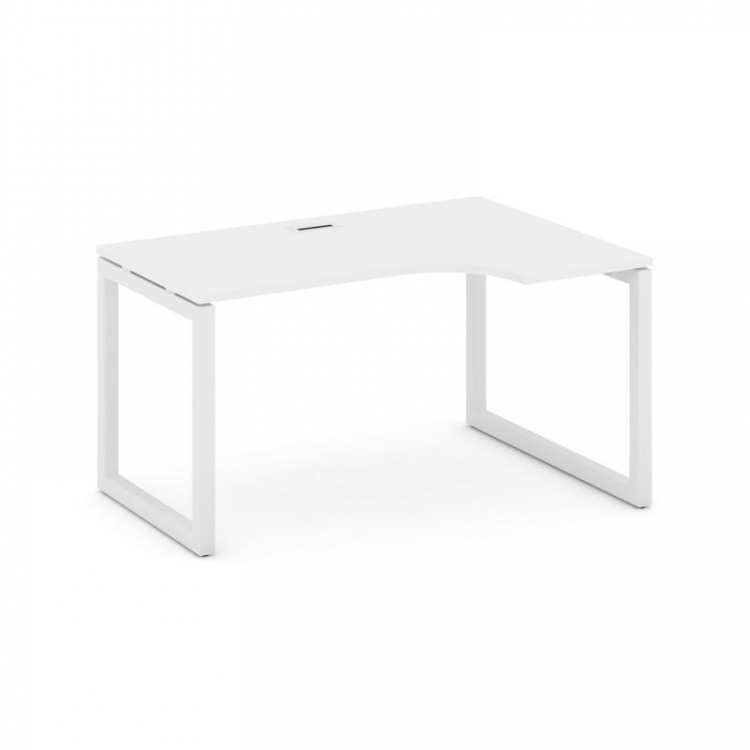 Style Project Стол рабочий эргоном. SN-5O.SPA-011(R) Белый/Металл Белый 1380*700/980*750