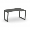 Style Project Стол рабочий эргоном. SN-5T2.SPA-021(R) Антрацит/Металл Антрацит/Черный Пластик 1380*8