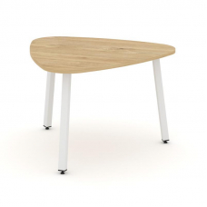 Style Project Стол переговорный SN-5.SPRG-71.3 Тиквуд Светлый/Металл Белый 1200*1200*750