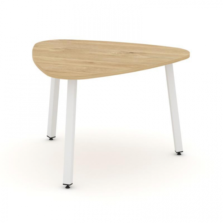 Style Project Стол переговорный SN-5.SPRG-71.3 Тиквуд Светлый/Металл Белый 1200*1200*750