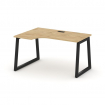 Style Project Стол рабочий эргоном. SN-5T1.SPA-001(L) Тиквуд Светлый/Металл Черный/Заглушка Пластик