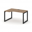 Style Project Стол рабочий эргоном. SN-5O.SPA-001(L) Дуб Табак/Металл Черный 1380*600/980*750