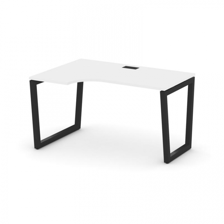 Style Project Стол рабочий эргоном. SN-5T2.SPA-022(L) Белый/Металл Черный/Заглушка Пластик Черный 15